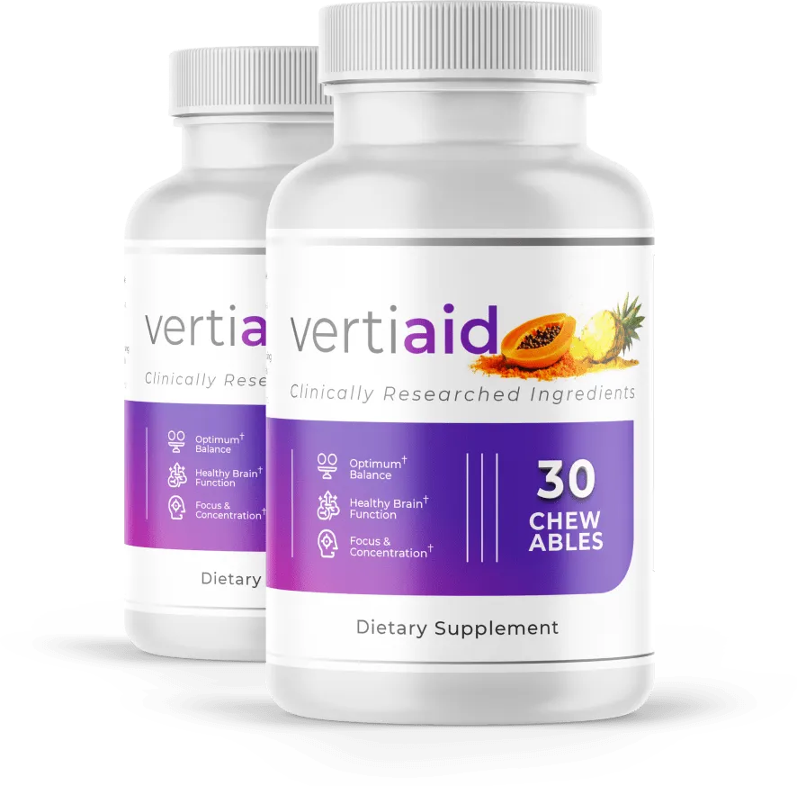 VertiAid bottles in ingredient circle